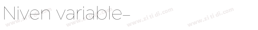 Niven variable字体转换